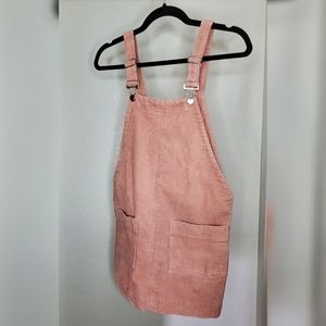 FOREVER21 Pink Corduroy Overalls/Skirt